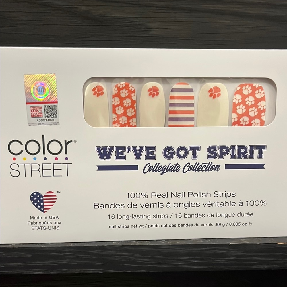 Color Street Collegiate Collection Nail Strips - Orange and Cream